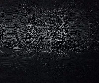 Black Alligator Vinyl Auto Seat Cover Automotive Upholstery Fabric By Yard 54 W • $22.99