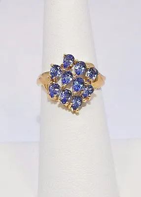 2985-10k Yellow Gold Tanzanite Ring 2.90grms Sz 5.5 • £520.44