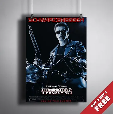 £4.49 • Buy TERMINATOR 2 JUDGMENT DAY A3 A4 MOVIE POSTER * Arnold Schwarzenegger Film Print