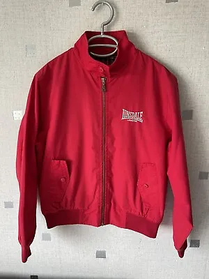£40 • Buy Lonsdale Vintage Harrington Jacket Slim Fit Classic Red / Burgundy, Size M