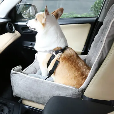 Large Dog Car Seat Booster Seat Kennel Cushion Cat Pet Car Carrier Bed For Trave • £25.95