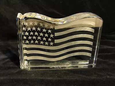 $24 • Buy Tiffany & Co. Val St. Lambert Flag Crystal Paperweight