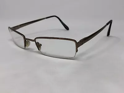 OGA MOREL FRANCE T118 RH115 Eyeglasses Frame Half Rimless 52-20-140 Brown ES82 • $33.60