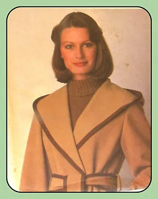 JACKET Front Wrap With HOOD Coat Simplicity 8150 Vintage 1977 Sewing Pattern • $9.99