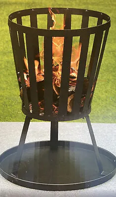 £24.99 • Buy Log Burner Metal Matte Black Fire Basket Outdoor Fire Pit Style 