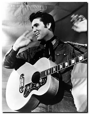 ELVIS PRESLEY GUITAR Live QUALITY *FRAMED* CANVAS ART 24x16  • $64.73