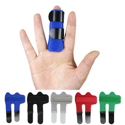 Finger Splint Support Brace Pain Relief Trigger Fixing Straightener Corrector UK • £3.62