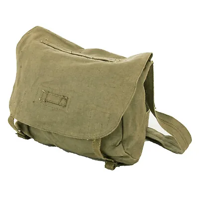 Rare Vintage Canvas Bag Military Shoulder Haversack Czech Bread Gas Bag Army • £29