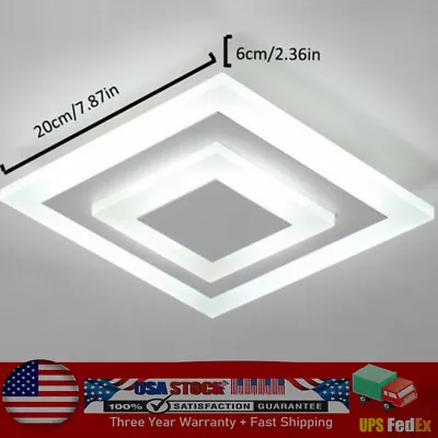 Square LED Ceiling Light Flush Mount Lamp Kitchen Bedroom Down Lighting Fixture • $15.20