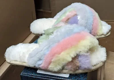 🔥BLOWOUT SALE!🔥 EMU Australia Mayberry Rainbow Pastel Slippers Sizes 6 7 8 9🔥 • $19.95