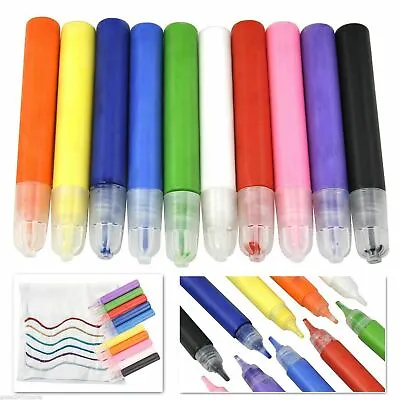 8 Fabric Paint Pens T-Shirt Childrens Arts & Crafts Party Stocking Fillers Fun • £4.25