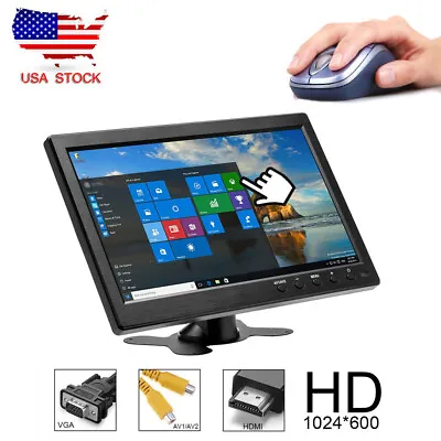 10  Security Monitor HD LCD HDMI VGA TFT Display Screen Speaker Remote Control • $70.68