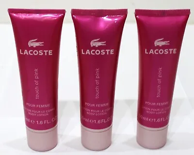 Lacoste Touch Of Pink 50ml Body Lotion X3 • £29.99