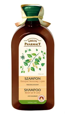 Green Pharmacy Hair Shampoo Anti  Dandruff Paraben Free Birch Tar Zinc • £4.29
