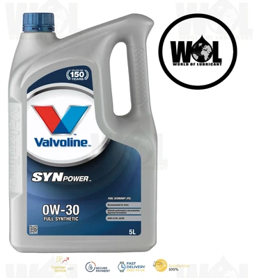 £79.09 • Buy SAE 0W30 Fully Synthetic Engine Oil Volvo A5 / B5 A1 / B1 Valvoline Synpower FE 