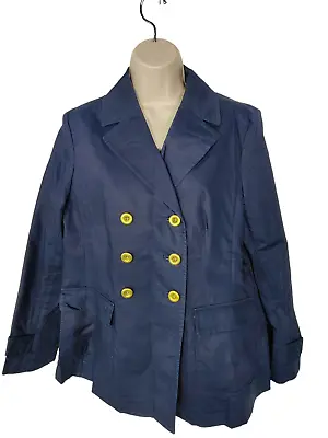 £24.99 • Buy Womens Banana Republic Petite Navy Gold Button Nautical Blazer Jacket Medium M