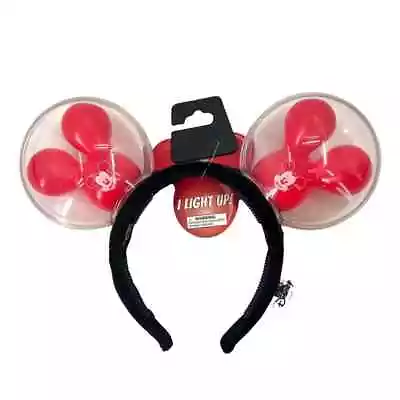 Disney Parks Red ‘Mickey Mouse Balloon Light-Up Ears Headband For Adult • $15.98