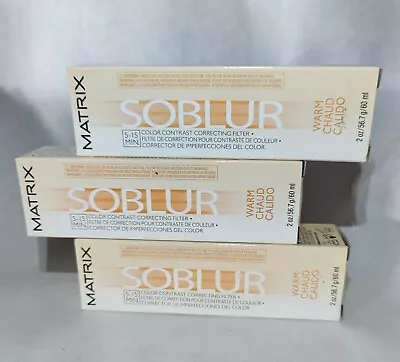 🔥 3 LOT Matrix SoColor SoBlur WARM GOLD Hair Color Adjuster 2 Oz 🔥 DEAL 🔥 • $19.95