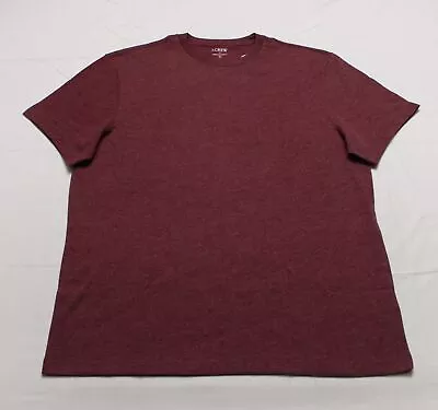 J. Crew Men's Short Sleeve Washed Jersey T-Shirt EG7 Burgundy Large NWT • $24.99