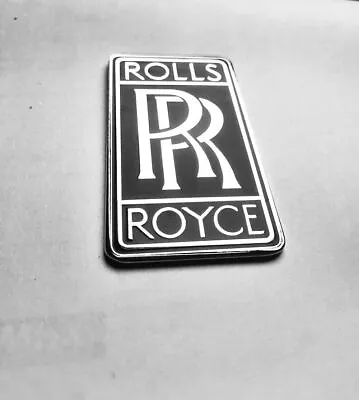 Vintage Rolls Royce Car Front Radiator Grille Trunk Boot Emblem Badge Decal BLK • $75.06