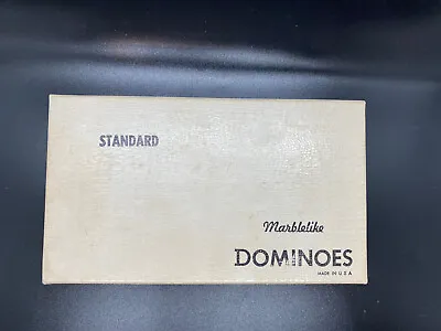 Vintage Marblelike Game Dominoes-Standard “Made In USA” Bakelite? • $25