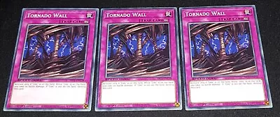 Yu-gi-oh! TCG 3x Tornado Wall SBC1-ENC18 X3 COMMON YUGIOH! WATER TRAP MAKO NM • $6