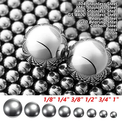 Precision Steel Loose Balls Bearing 1/8  1/4  3/8  1/2  3/4  1  Multi-Materials • $5.38