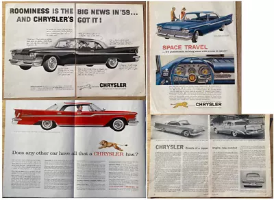 Vintage  1959 Chrysler Automobile Magazine Ads (3) &  Magazine Review • $14.71