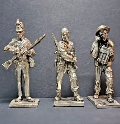 Silver Soldiers Metal  Figures X3 • £17.99