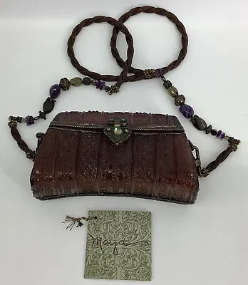 Vintage Maya Hard Shell Resin Sculpture Shoulder Bag With Tag • $256