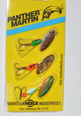 $12.95 • Buy Panther Martin Trout Bass Spinners Value 3-pack Size 4 Assortment 1 Hammered Bld