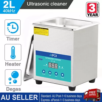 2L Digital Ultrasonic Cleaner Heater Timer Industrial Grade Stainless Steel Tank • $112.79