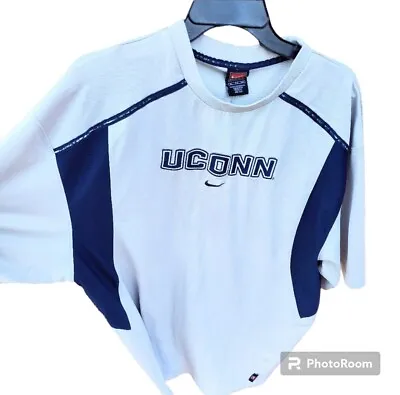 Nike  Sz Xl Uconn  Patch  Huskies Blue/gray Jersey Shirt Euc. • $43