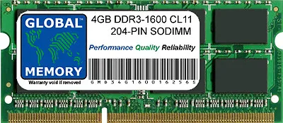 4GB DDR3 1600MHz PC3-12800 204-PIN SODIMM MEMORY RAM FOR IMAC (LATE 2012/2013) • $23.97