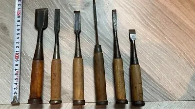 £72.75 • Buy Chisel Nomi Set Of 6 Japanese Vintage Woodworking Carpenter Tool Sharpened