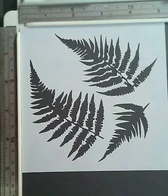 Fern Leaves Stencil Scrapbooking Card Making Airbrush Painting Home Decor Art • £2.25
