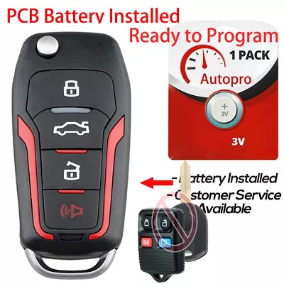 $12.87 • Buy Upgraded Flip Remote Key Fob For 2005 2006 2007 2008 2009 2010 2012 Ford Escape