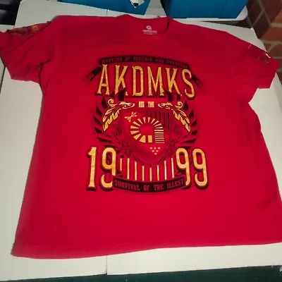 Akademiks Red Survival Of The Illest Short Sleeve T-shirt 4XL Men's • $8.99