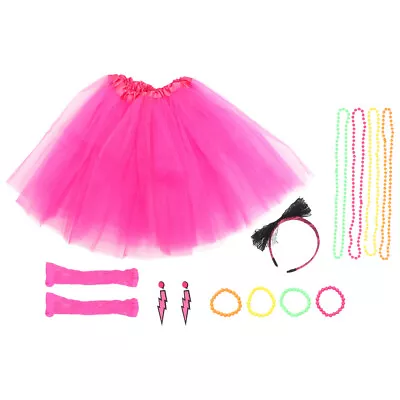  Hairband Props Women 80s Costumes Tutu Skirts For Bubble Clothing Set • £15.98