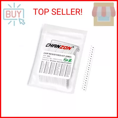 Chanzon 1200pcs 0603 SMD Resistor Kit 0-10M Ω Ohm 60 Values 1/10W 0.1W ±1% Toler • $14.28