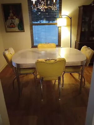 Retro Formica Chrome Kitchen Table &  Chairs & Barstools • $99.50