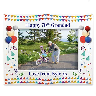 Grandad Gift For Birthday Wood Photo Frame 50th 60th 70th 80th Birthday Gifts • £9.99