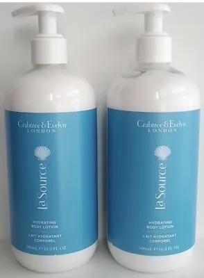 Crabtree & Evelyn La Source Body Lotion ( 2 Pack) Hydrating 500ml Each • £29.99
