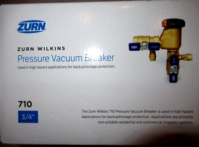 $73 • Buy Zurn Wilkins Pressure Vacuum Breaker 3/4  Universal 710 Assembly In Bronze NEW