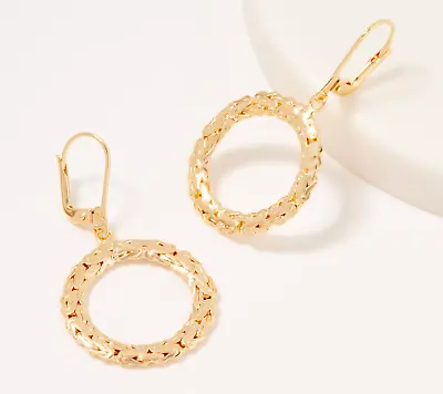 Sterling Silver 14K Yellow Gold Byzantine Circle Hoop Earrings By Silver Style • $42.43