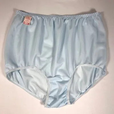 NWT Vintage 1960s Feminine Baby Blue Nylon Panties W/Nylon Gusset Size 8 • $34.98
