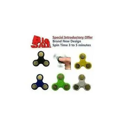 Hand Spinner Finger Fidget Weight Sensory Toy Addictive Stress Relief - 6 Colors • £3.29