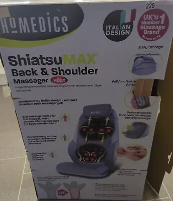 HOMEDICS Chair Cocoon Shiatsu/Rolling Max  Back/shoulder Massager With Heat.  • £35