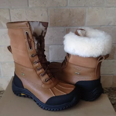 UGG Adirondack II Chestnut Otter Waterproof Leather Snow Boots Size 5.5 Women • $144.49