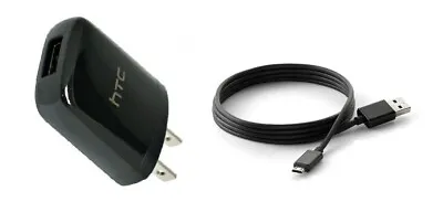 HTC OEM 1Amp Home Wall Adapter+10 Feet Micro USB Cable For HTC ONE M7/M8/M9  • $19.99